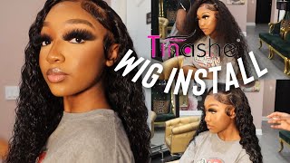 Side-Part Deepwave Wig Install W/ Dramatic Baby Hairs | Tinashe Hair
