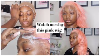 Watch Me Slay This Bubble Gum Pink Lace Front Wig | Yessira Assani