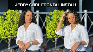 Jerry Curl Frontal Wig Install + Reviving The Curls Ft. Annione Hair | Ona Oliphant