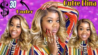 New! Outre Elina| Hd 5” Deep Part Lace Front Wig| Drff4/ Buttered Toast