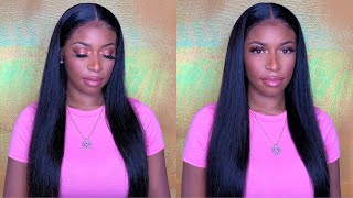 The Best Straight Lace Front Wig | Affordable Human Hair Wig Frontal Install |  Ishow Hair