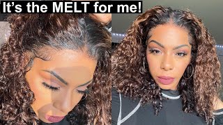 Watch The Lace Disappear! Hd Curly Wig Balayage Highlights! Easy Beginner 2022 Methods⎪Neflyon Wigs