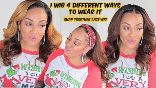 Magic Lace Frontal┃Snap It Together Lace Wig 4 Different Wigs In Just One Wig ┃Chinalacewig