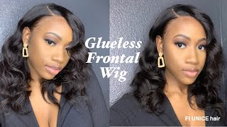 Glueless Frontal Wig| Body Wave Bob| Ft Unice Hair