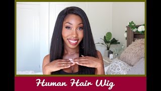 Naked Natural Brazilian Human Hair Lace Front Wig|  $130
