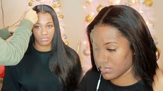 Client Series: No Bald Cap Method ! Lace Wig Install | Supernova Most Affordable Straight Hair