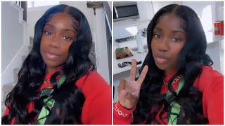 Cute  5X5 Closure Wig Install With Bouncy Curls Ft: Svt Hair