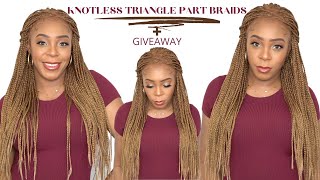 Outre Pre-Braided 13X4 Hd Lace Frontal Wig - Knotless Triangle Part Braids +Giveaway --/Wigtypes.Com