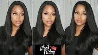 Black Long Straight Lace Wigs, The Easiest Maintain Hair! + Black Friday Sale!