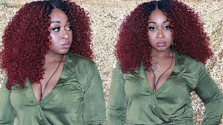 Outre 3B Ringlets Lace Front Red Curly Wig Review  Holiday Vibes  ☆ Samorelovetv