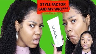 Lace Frontal Wig Install Using Style Factor Edge Booster | Lavy Hair | Lace Glue Series