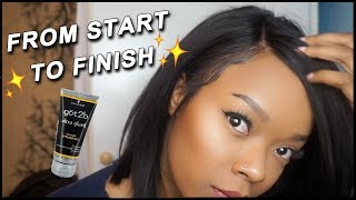 How To: Install Lace Front Wig!! No Braids, Glue Or Knot Bleaching! | The Fantasy Wig