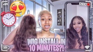 How To Install A Lace In 10 Minutes!|| Tinashe Hair Review