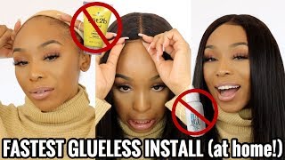 Easiest Glueless Wig Installation At Home! | No Glue, No Gel, No Tape | Ft. Unice Kyssis