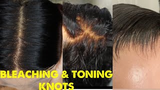 Pt #1. Bleaching | Toning Lace Knots For Beginners And Advanced #Boldhold