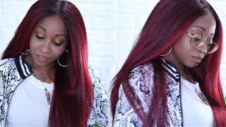 Outre Kinky Straight Melted Hairline Hd Lace Front Wig - Katiana @Wigtypes Official