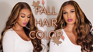  Reverse Knot Hiding!!  No Bleach!  Hide Knots On Brown Highlight Lace Wigs! Fall Hair Color