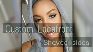 Silver Lace Front Wig For Shaved Sides