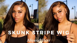 Watch Me Slay Stunk Stripe Lace Frontal Wig Install | Alipearl Hair