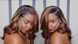 The Amanda Show! *New* Outre Melted Hairline Collection Amanda Lace Front Wig | Dr Almond Spice