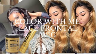 Lace Wig Installation: Color With Me This Lace Wig Blonde | Db Luxe Hair | Blonde Ombré Wig |Tricks