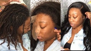 Install Over Locs 2: Detailed| Lace Frontal Quickweave|Braid Down And More