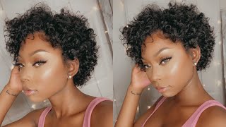 Sexy Short Curly Pixie Wig| No Glue Needed | Ft. Afsisterwig
