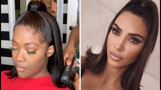Kim Kardashian Inspired Wig Install! (Rpghair Lace Front Wig)