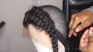 How To Make A Frontal Wig Ft. Wiggins Hair | Young Africana