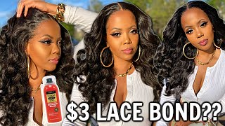  $50 Goodbye Salon! $3 Ebin Lace Bond Spray Lace Is Stuck  No Glue ❌ Blow Dryer Loose Wave Install