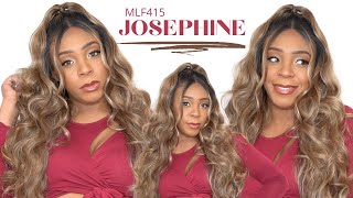 Bobbi Boss Synthetic Hair 360 13X2 Updo Revolution Frontal Lace Wig- Mlf415 Josephine -/Wigtypes.Com