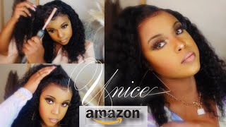 The Perfect Wig Melt | Deep Wave Lace Wig Install Ft. Unice Amazon