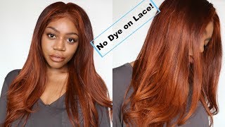 Easy Auburn Color W/ 613 Hair Ft. April Lace Wigs