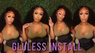 Glueless Lace Frontal Wig Install | Start To Finish | Ebin Lace Spray | Ft. Wavymy Hair
