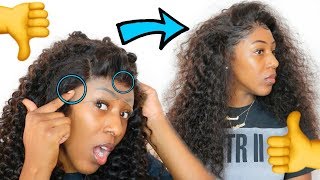 Small Forehead + Low Edges?!! Watch This!! // How To: Customize A Lace Frontal (Unice)