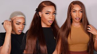 Gorgeous Chocolate Brown Install On Hd Lace Wig Ft Alipearl Hair