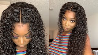 13X4 Lace Front Curly Wig Install | Swiss Lace Frontal | Ft. Tinashe Hair