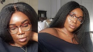 No Glue, No Gel, No Leave Out-- Natural 360 Lace Frontal Wig | Hergivenhair Kinky Blowout