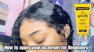 How To Apply A Lace Front Wig For Beginners With No Cap Method  Ft Elva Hair