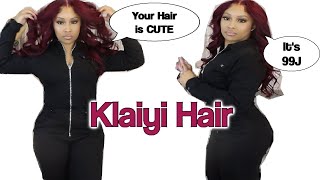 99J Frontal Wig Install- Klaiyi Hair