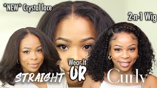 New Crystal Lace!!! Skin Melt Grown Hairline | Pre Bleached+Pre Plucked| 2In1 Style Ft. Genius Wigs