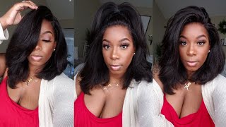 Another Banger  | Natural Beginner + Glueless Kinky Straight Bob Lace Front Wig | Wowafrican