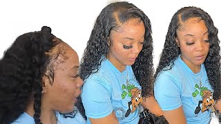 How To Re-Install A Curly Lace Front Wig Tutorial | Hd Lace Re Install