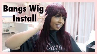 Bang Wig (No Lace) Install || Beginner Friendly || Ft.Sunber Hair