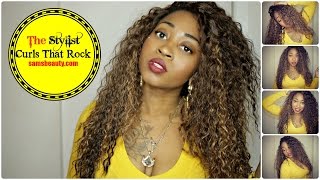 How To ☆The Stylist Synthetic Lace Front Wig " Curls That Rock"| Sexy Diva Hair | Samsbeau