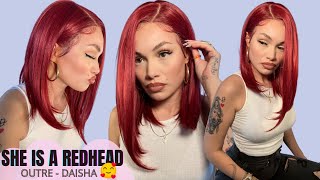 Red Lace Front Synthetic Wig Outre Daisha Wig ♥️ Valentines Day Hair Under $40