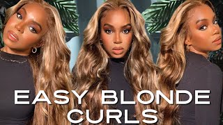 Best Blonde Frontal Wig Install With Curls! | Unice Hair | Alwaysameera