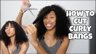 How To Cut Bangs Into A Curly Wig! | Ft. Supernova Wigs