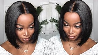 ⚠️Blunt Cut Bob Lace Front Wig Beginner Friendly Pre-Bleached | Pre-Plucked Ft. Omgherhair