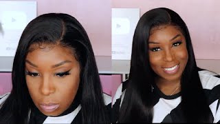 Beginner Friendly Hd Lace Straight Wig Install - No Glue! Ft Unice Hair |